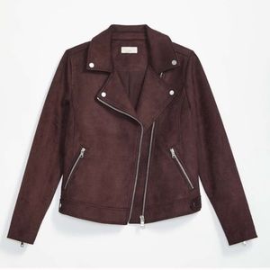 Loft Plum Faux Suede Moro Jacket size XS